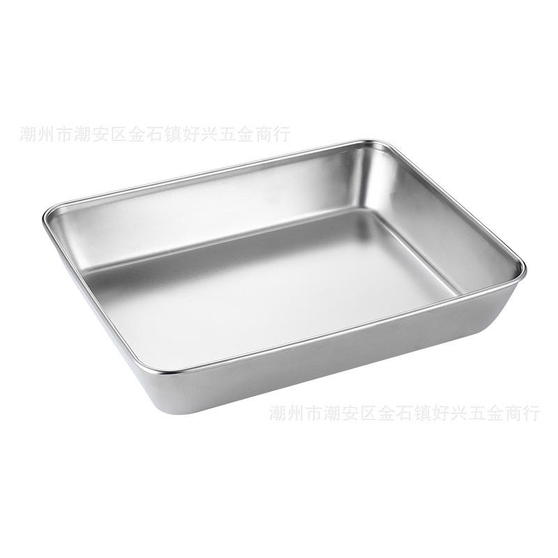 不锈钢长方形方盘鸭脖鸭脖盘子盘