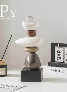时来运转办公室书房桌面摆件客厅玄关电视柜高级感小众创意工艺礼