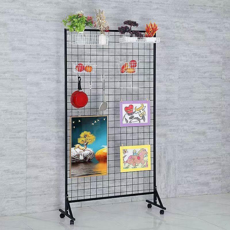 超市立式挂件布置置物架小商品墙宿舍画展饰品架展览架网格货架