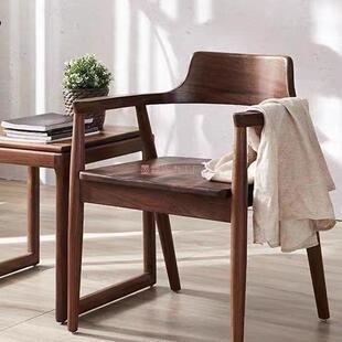 实木餐椅靠背椅肯尼迪总统椅书桌椅白蜡木餐厅会议椅简约靠背椅