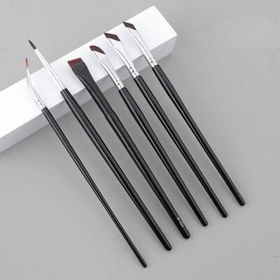 Karsyngirl 6Pcs Upgrade Blade Eyeliner Brush Ultra Thin Fine