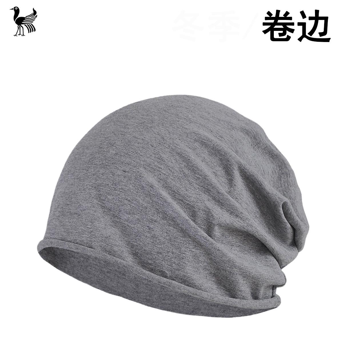 睡帽秋冬季化疗后女士帽子薄款包头帽男光头透气月子帽术后头巾帽