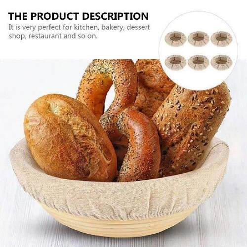 6 Pcs Bread Basket Cloth Cover Easy Clean Sourdough Bowl