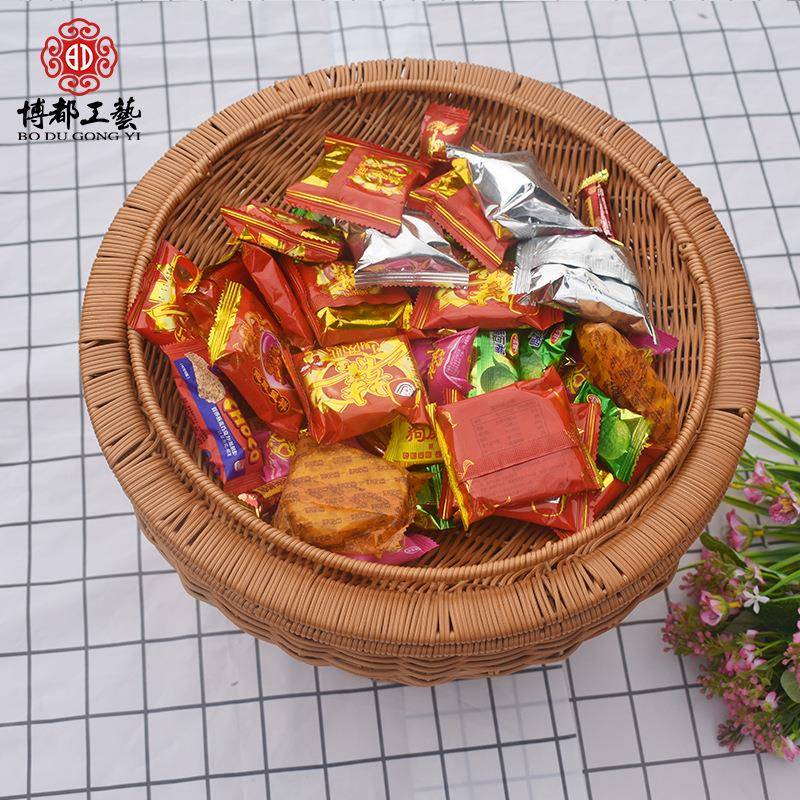 铁干杂筐架固蔬菜筐陈列展示箩篮仿藤编织篮果园基加地篮水果篮