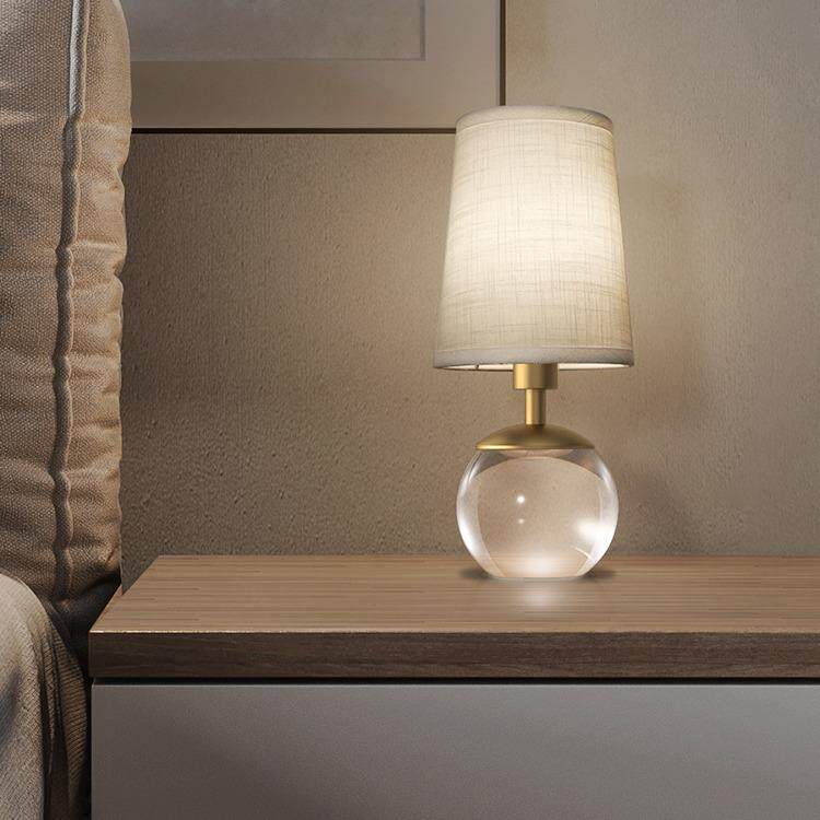 后现代轻奢装饰台灯卧室床头灯铜客厅温馨浪漫简约水晶灯