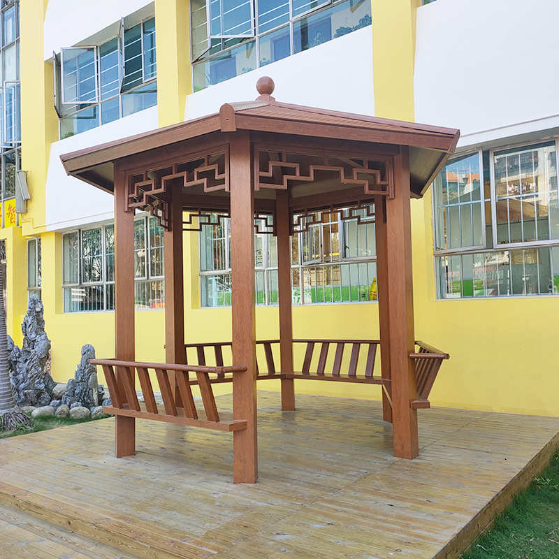 户外金属宣传栏公园学校公告栏液压杆开盖宣传牌仿木纹漆标识牌