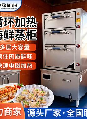 商用海鲜蒸柜食堂餐厅专用多功能蒸包子饺子烹饪蒸箱电磁海鲜蒸房