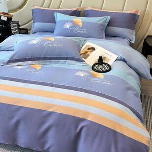 25新款 纯棉磨床上三件套00全HaiYang0棉秋冬加毛件厚双人床四件套