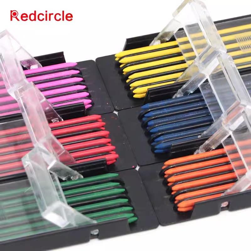 国产红环Redcircle彩色活动铅芯2.0mm混色绘图自动铅笔芯红橙黄绿