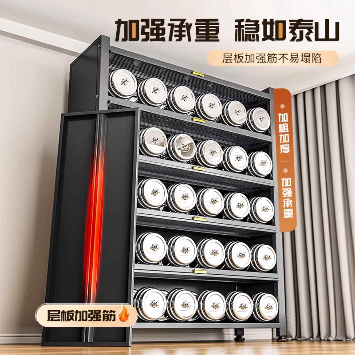 202508J阳台储柜家用靠墙一体杂物柜多收层书柜容量大置物物架落