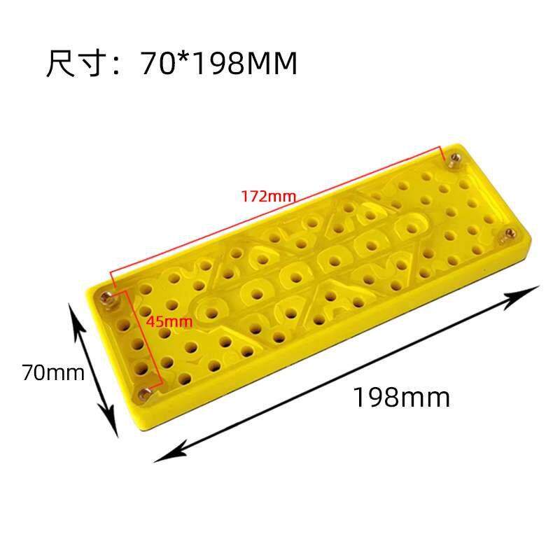 适用磨卡长方形托盘 70×198mm气动打磨机自粘盘砂纸机底座配件