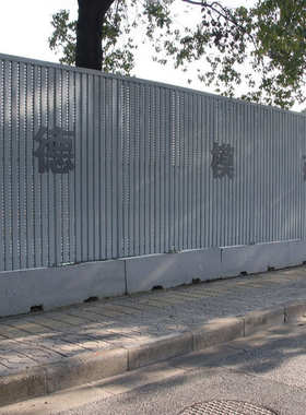 折弯施工围挡灰色钢结构专用镀锌板钢彩无锡围挡围挡工地冲孔地铁