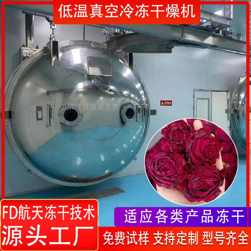 新型冻干桑葚草莓酸奶块冷冻式干燥机 10平银耳羹自动智能冻干机