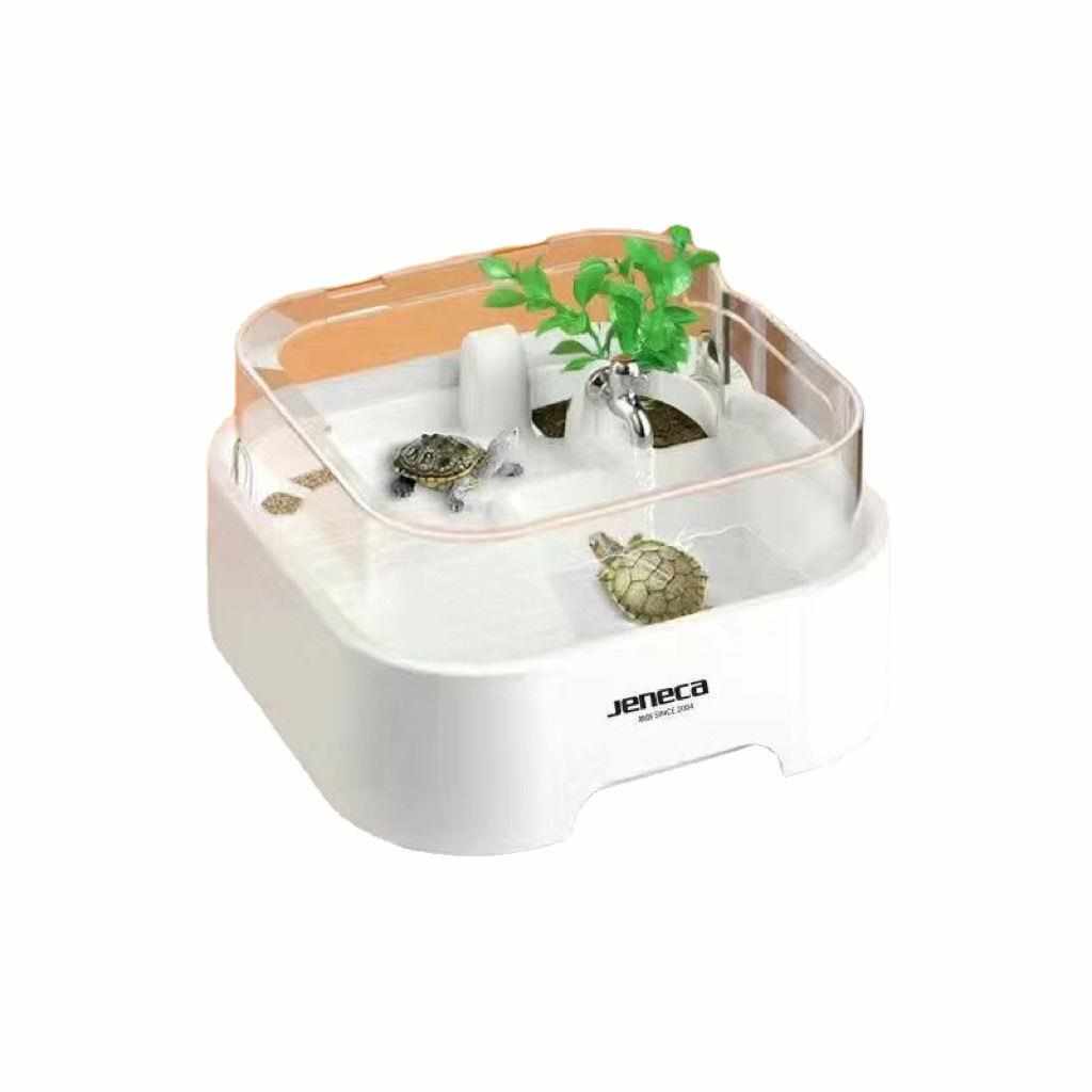 桌面乌龟缸家用一体式过滤养乌龟箱底滤带晒台防逃生态缸小别墅