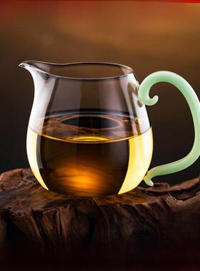 禾器公道杯 新款高硼硅玻璃耐高温手工和器公杯 锦然茶海 460ml
