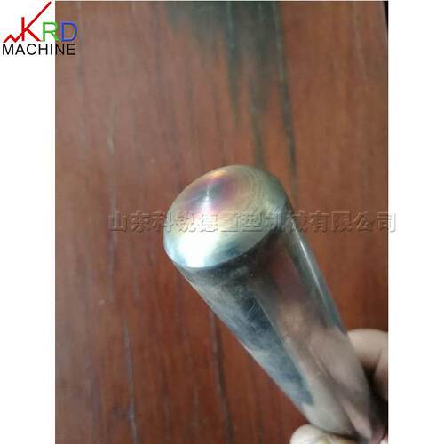 家具制造铁管缩管机三片式夹紧金属管封头机钢管平头圆头封口机