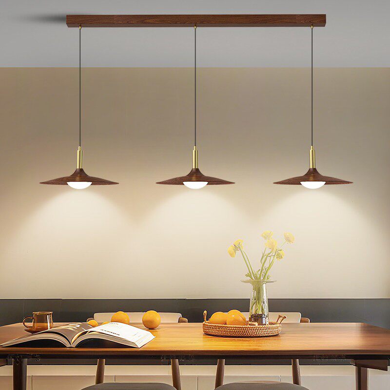 中古风飞碟2025年新款饭厅灯覆古吧台三头中山灯具餐桌灯饭厅吊灯