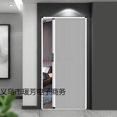 L生p推拉式蜂巢隔断挡风防水家用厨房客IGU厅门卫间叠门隔热折保
