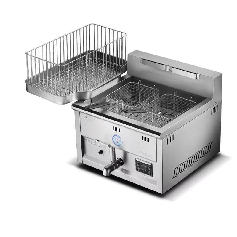 燃气锅电炸炉燃气炸锅缸立式油炸机煤气炸炉自动恒温商用炸鸡排