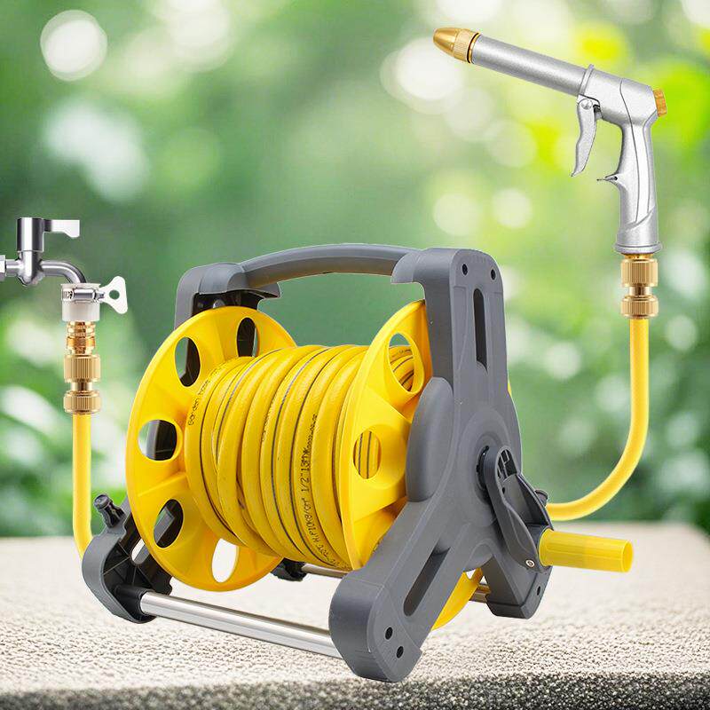 厂家直销洗车水枪高压强力浇花水管软管家用冲洗喷头卷管器收纳架