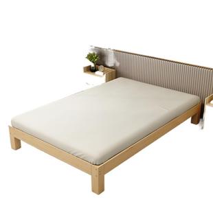 榻榻米实木床现代简约1.58大床双人床米1.单米床SII架出租房1.2人