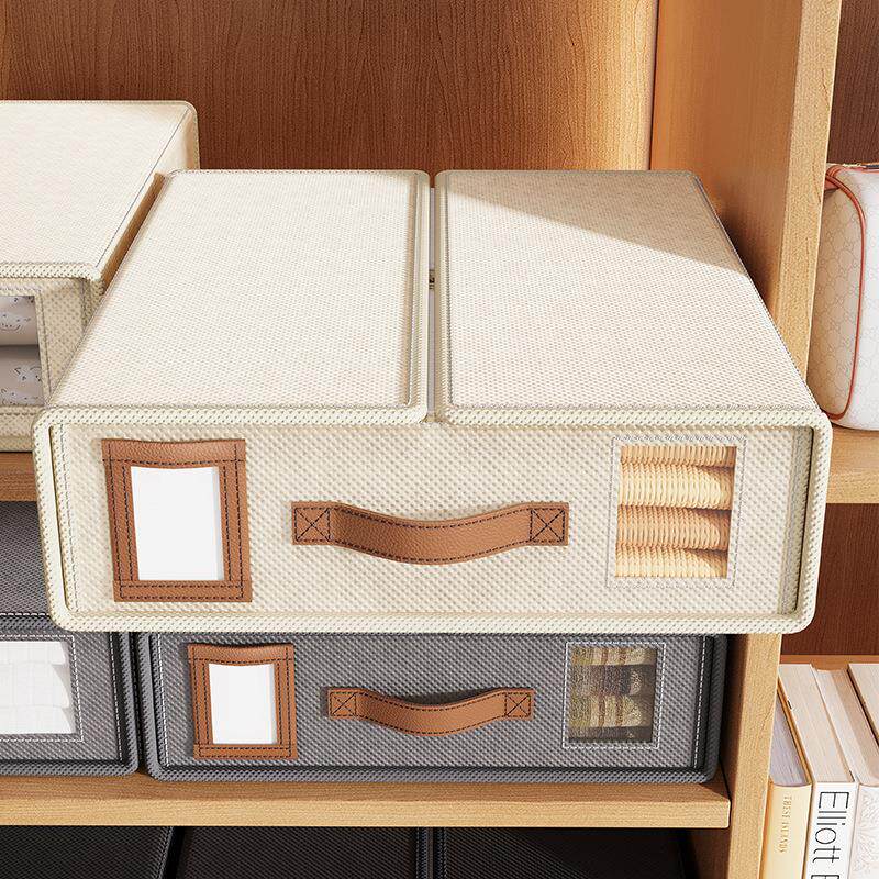 无纺布床上四件套收纳箱带盖储物盒衣服收纳盒放衣柜可折叠收纳箱