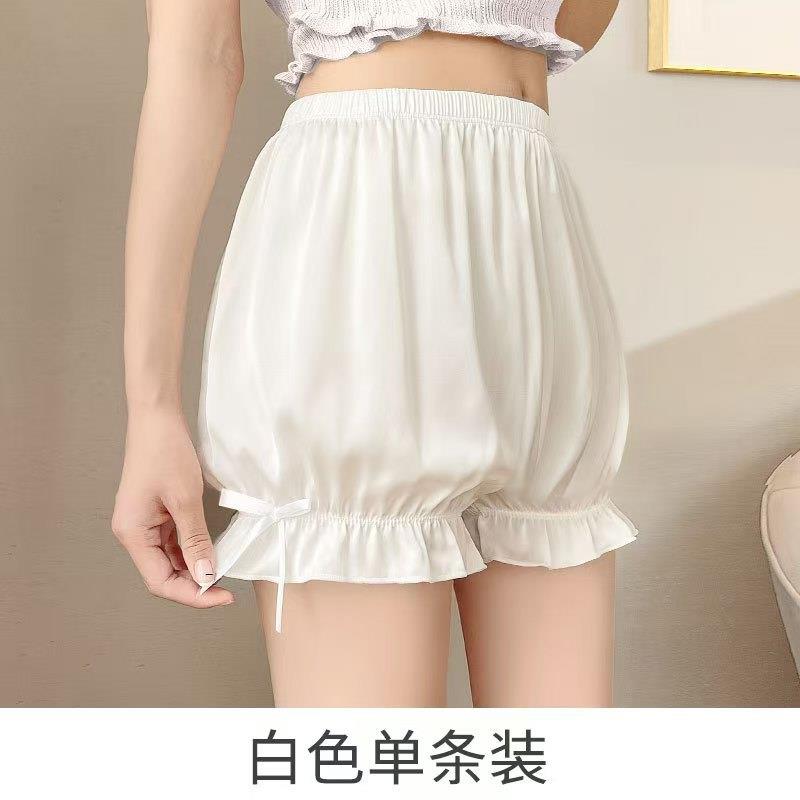南瓜裤女夏薄款jk安全裤防走光可外穿打底裤白色宽松灯笼保险短裤