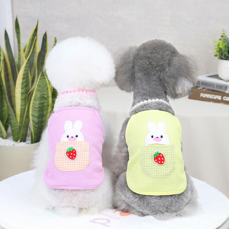 狗狗衣服春夏季薄款裙子宠物服装猫咪衣服宠物衣服22兔子绣花吊带