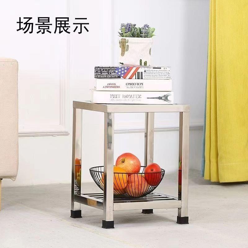 不锈钢花架落地加厚四脚不锈钢置物浴室洗浴加YWO防滑多用粗花凳