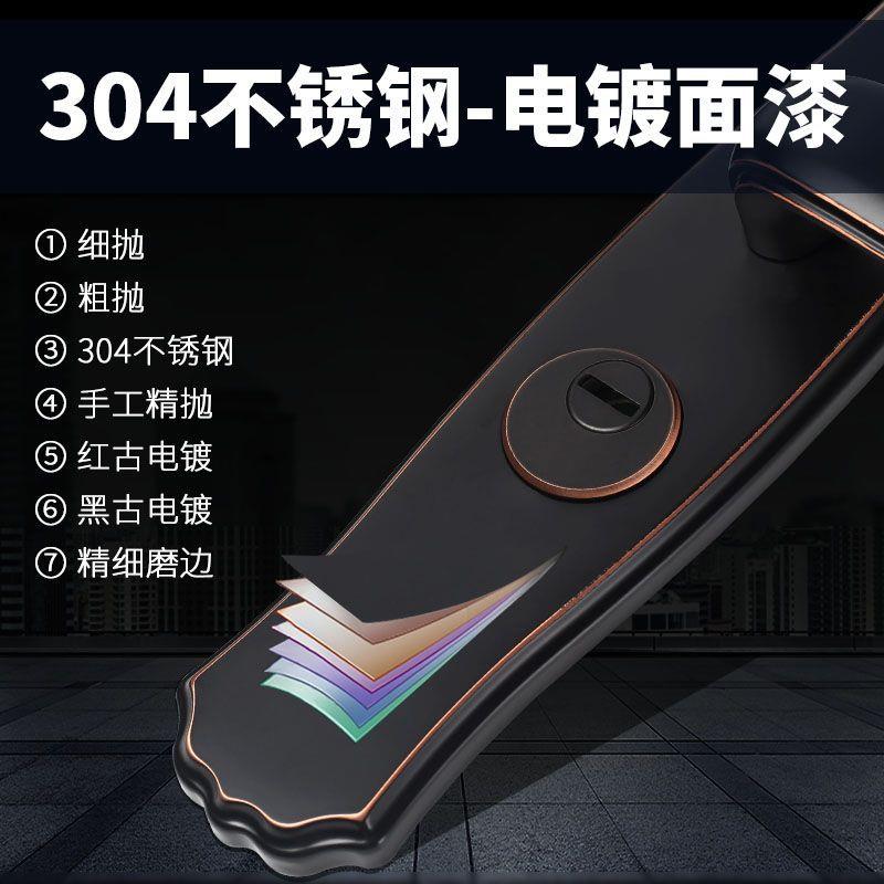 c不锈钢防级门套F05花瓶装通用型锁门把手锁体黑色大木门锁具家用