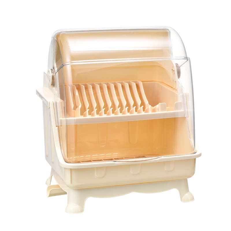 碗盘收纳架开盖式碗碟置物架抽屉厨房橱柜盘子沥水架放碗架子