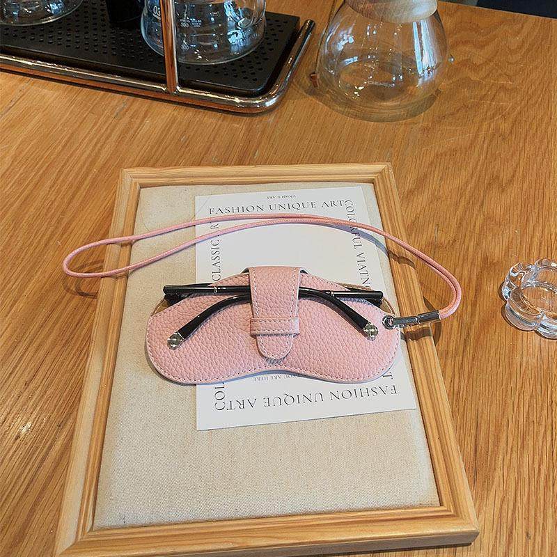 眼镜包便携ins眼镜盒抗压太阳墨镜收纳袋男女近视眼镜保护套挂脖