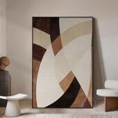 QC.ART手绘油画 棕色抽象肌理画玄关餐厅客厅沙发背景挂画 斑斓