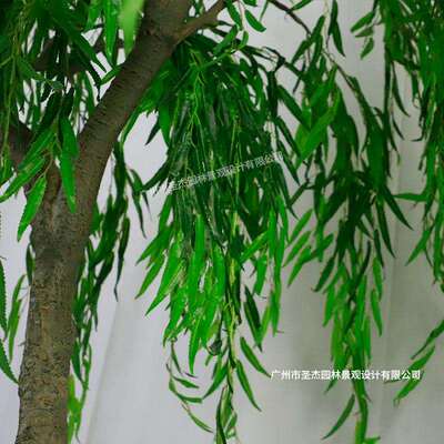 仿真垂柳展厅布景装饰歪脖子假树垂柳 树胶杆 假柳树舞台道具假树