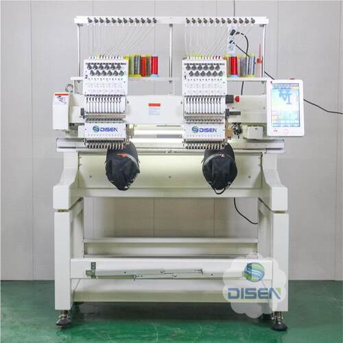 脑全自动电双头绣花机 刺绣帽DSC-J120绣机 2 head embroid机ery