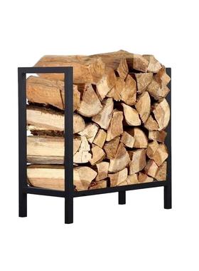 室内铁艺储木架置物架可移动简约柴火架室内室外可拆装款柴架