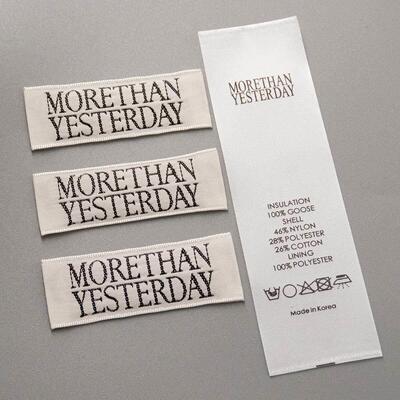 MORETHAN 韩国领标现货 水洗标 服装商标 布标签主唛侧唛定制设计