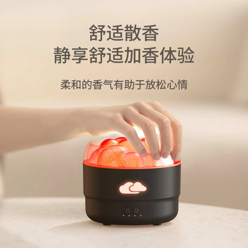新款云朵香薰机智能家用卧室桌面七彩炫光大喷雾大容量加湿器