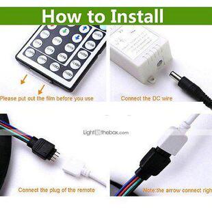 Rgb Smd 44KEYstring lights Strip 24W Led Waterproof Light