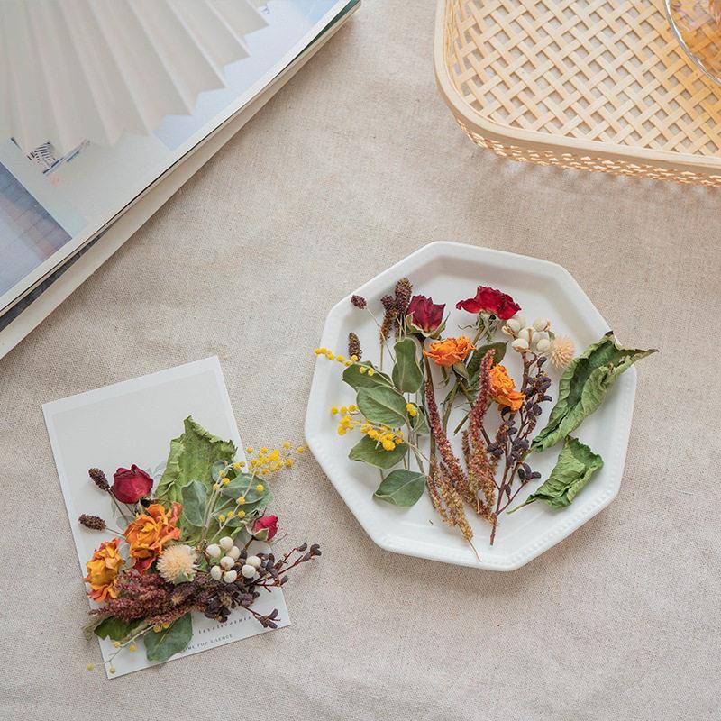 教师节卡片手工d材i料包y混合干花花制作材料包贺CL033卡生日礼物