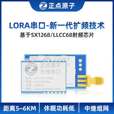 正点原子LORA模块ATK-MWCC68/MW1268无线串口通信SX1268 LLCC68