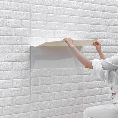 3D Brick Wall Stickers Wallpaper Decor Foam Waterproor墙纸