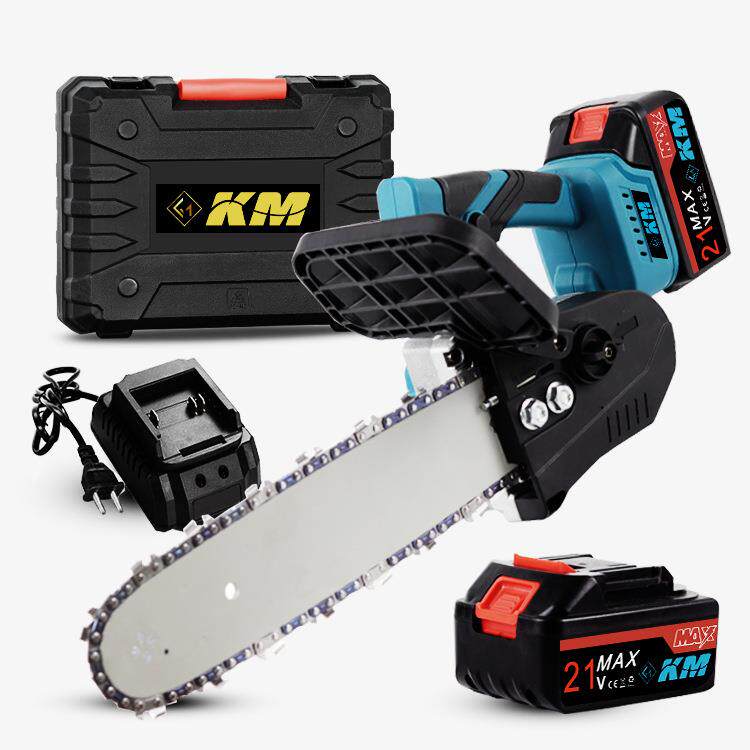新款12寸锂电链锯户外伐木电动小型充电手持电锯大功率伐木锯