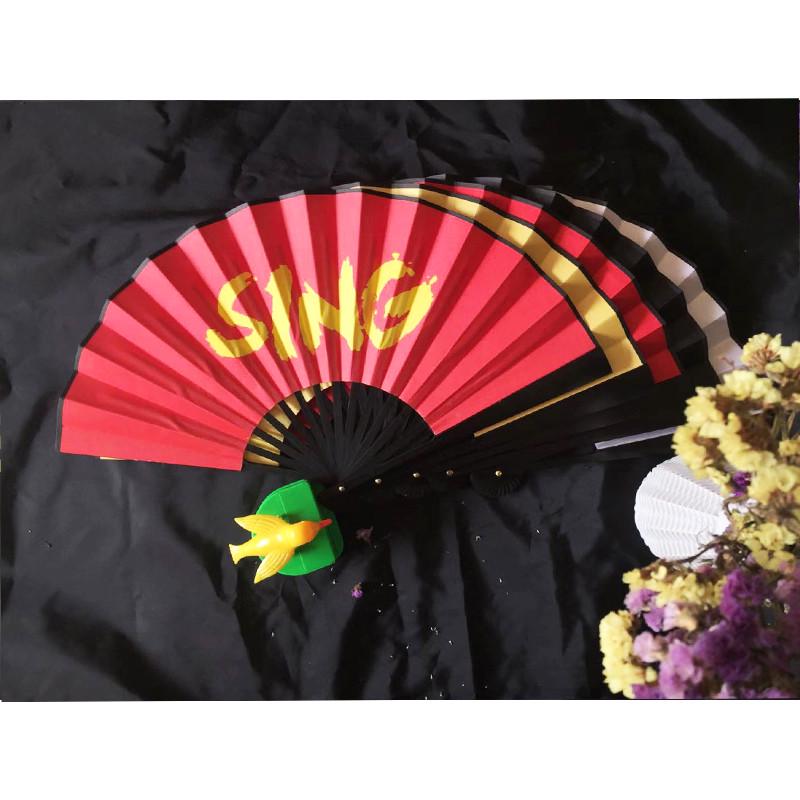 寄明月SING同款醉春风千盏舞蹈折扇汉服绢布古风女双面双色将进酒