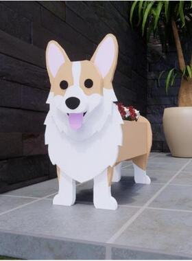 跨境独立站dog-planter 宠物狗狗花盆盆栽花园家居装饰品摆件
