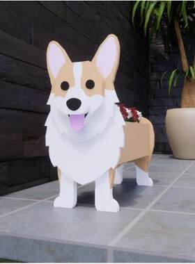 跨境独立站dog-planter 宠物狗狗花盆盆栽花园家居装饰品摆件