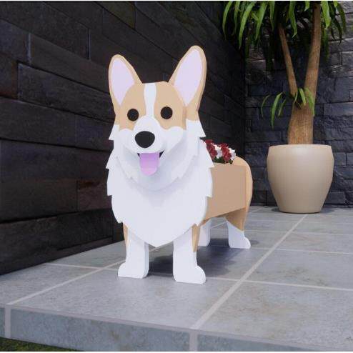 跨境独立站dog-planter 宠物狗狗花盆盆栽花园家居装饰品摆件
