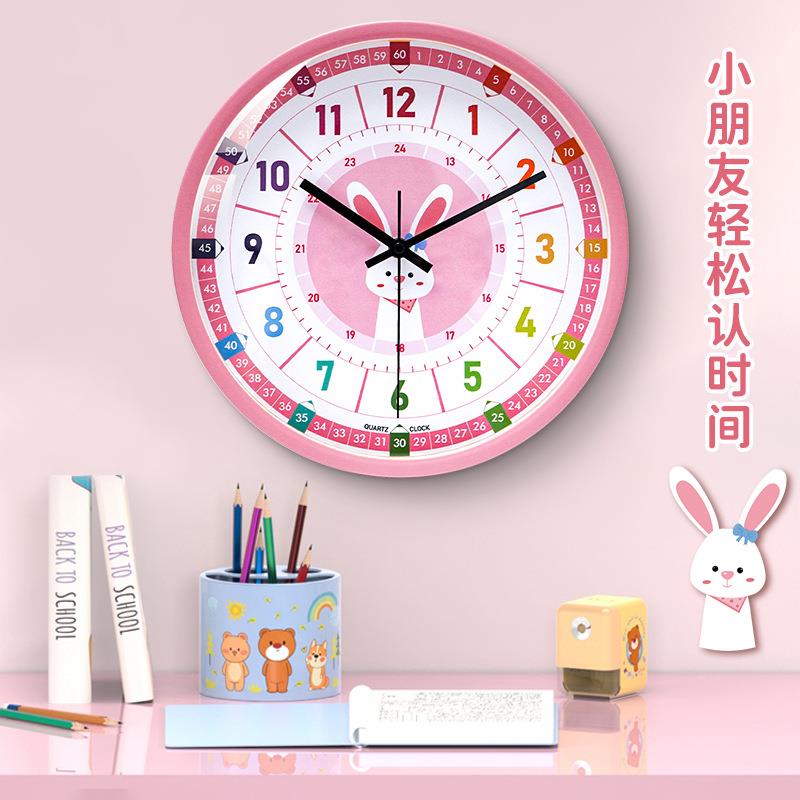 儿童MX612DL-识学习认时间挂学生幼儿园打早钟教卡通挂表静音卧室
