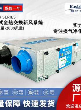吊顶式新风换气机送排一体排风净化新风机全热交换器低噪音风机