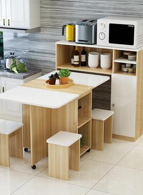 L7折叠餐桌家小户型简约可移用动伸长缩餐桌边柜组合方EEE易形简